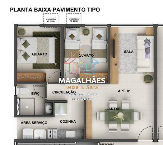 Apartamento, 2 quartos, 48 m² - Foto 12